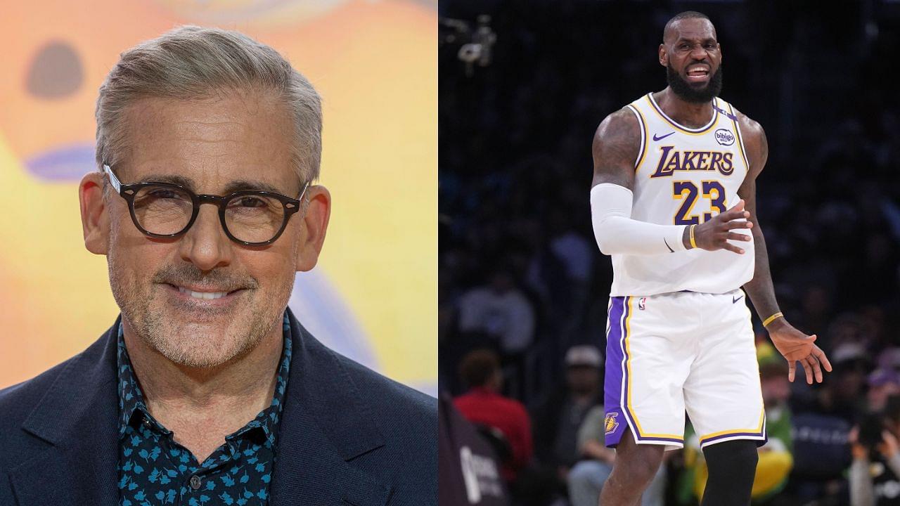 Steve Carrell (L), LeBron James (R)