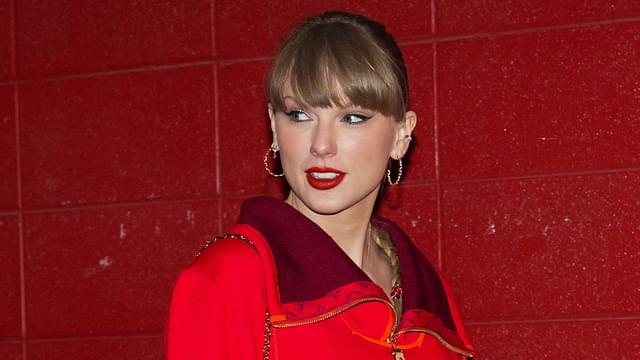 Recording artist Taylor Swift arrive prior to a game between the Kansas City Chiefs and the Las Vegas Raiders at GEHA Field at Arrowhead Stadium.