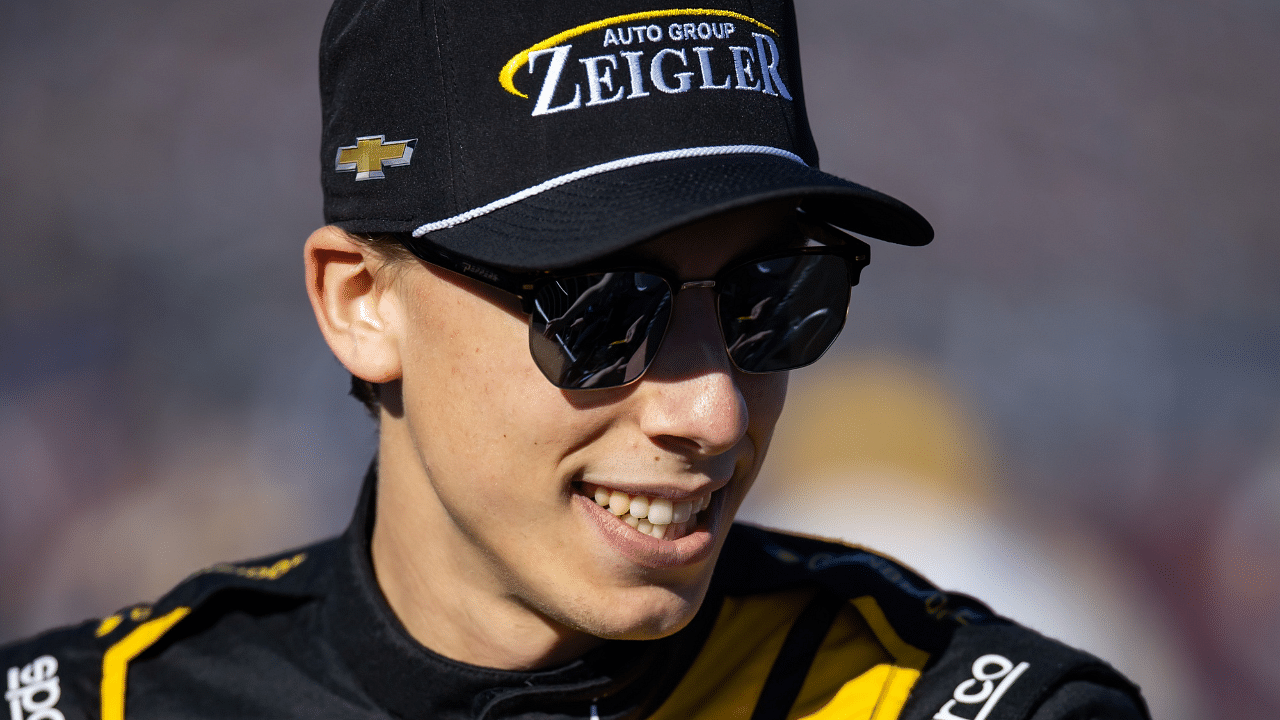 NASCAR Cup Series driver Carson Hocevar (77) during the Daytona 500 at Daytona International Speedway.