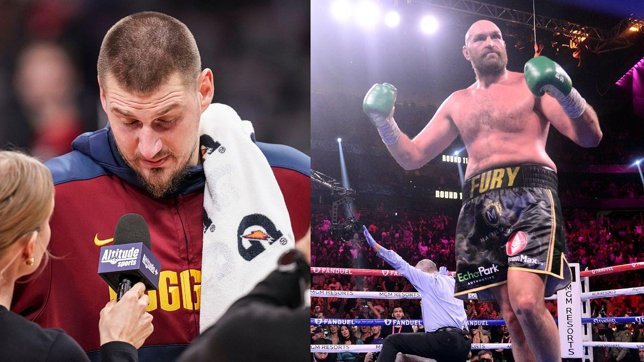 Nikola Jokic (L) and Tyson Fury (R)