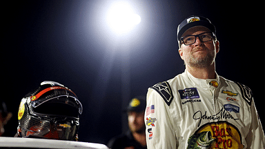 Dale Earnhardt Jr. (3) waits for the start of the 16th Annual Hampton Heat at Langley Speedway.