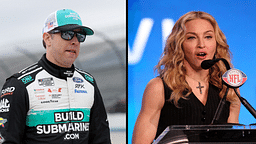 Brad Keselowski (L) and Madonna (R). Image Credits: Imagn.