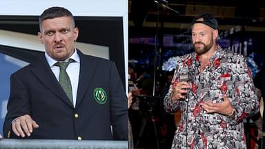 Oleksandr Usyk (L), Tyson Fury (R)