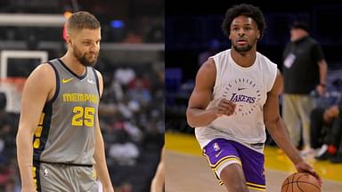 Chandler Parsons (L), Bronny James (R)