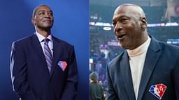 Isiah Thomas (L), Michael Jordan (R)