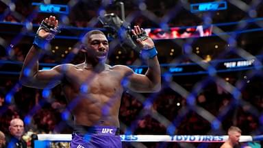 Joaquin Buckley (blue gloves) reacts after defeating Stephen Thompson (red gloves) during UFC 307 at Delta Center.