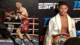 Artur Beterbiev (L), Shakur Stevenson (R)