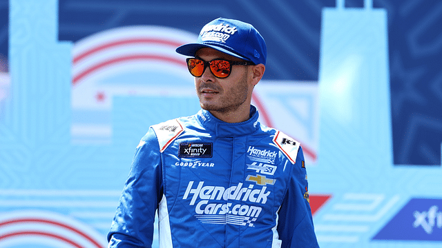 Xfinity Series driver Kyle Larson (17) before the start of The Loop 121 at the Chicago Street Race.