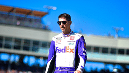 NASCAR Cup Series driver Denny Hamlin (11) is introduced before the Cup Series championship race at Phoenix Raceway.