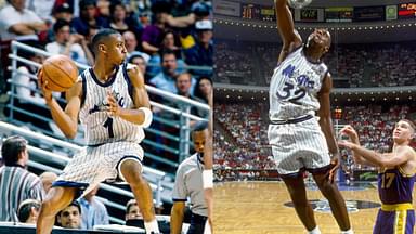 Penny Hardaway (L) and Shaquille O'Neal (R)