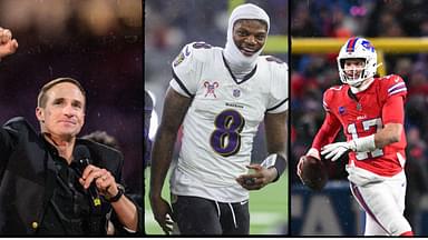 Drew Brees, Lamar Jackson and Josh Allen