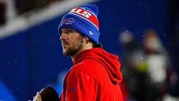 Bills quarterback Josh Allen warms up before tonight’s Bills home game against the San Francisco 49ers in Orchard Park on Dec. 1, 2024.