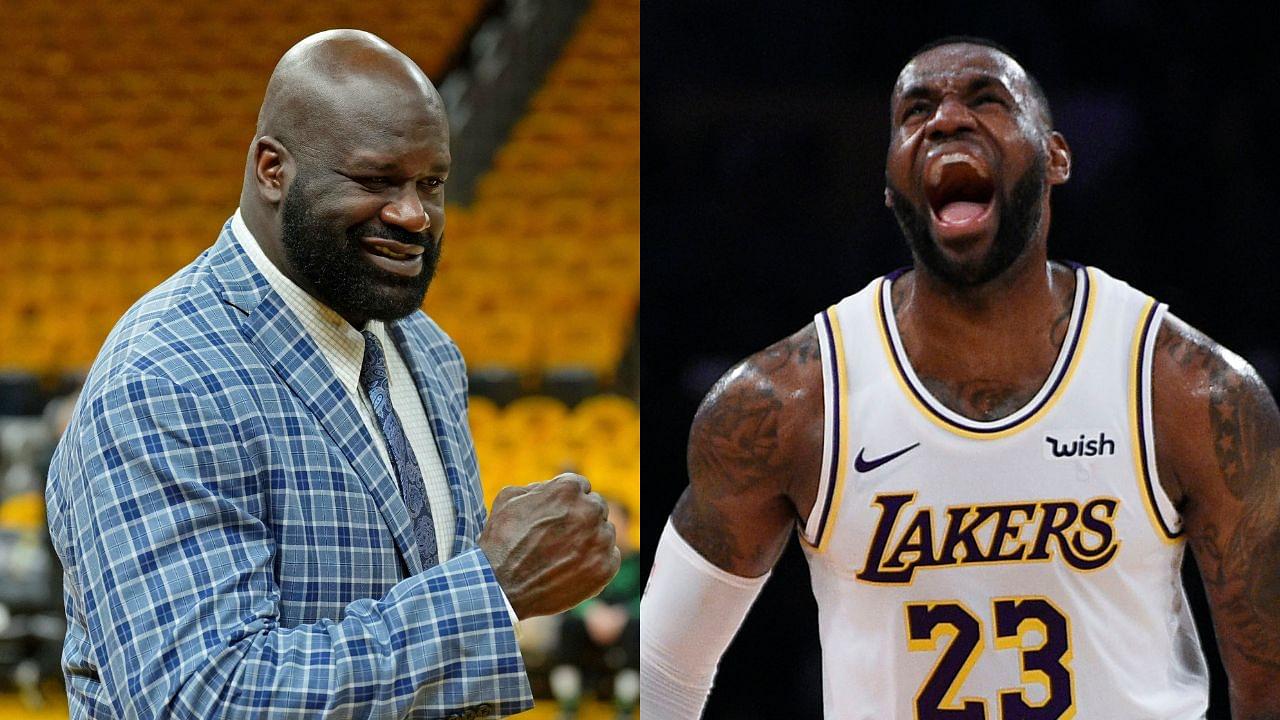 Shaquille O’Neal Hits LeBron James’ ‘The Silencer’ Celebration After Hilarious Answer on Celebrity Family Feud