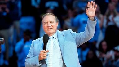 North Carolina Tar Heels head football coach Bill Belichick during half time at Dean E. Smith Center.