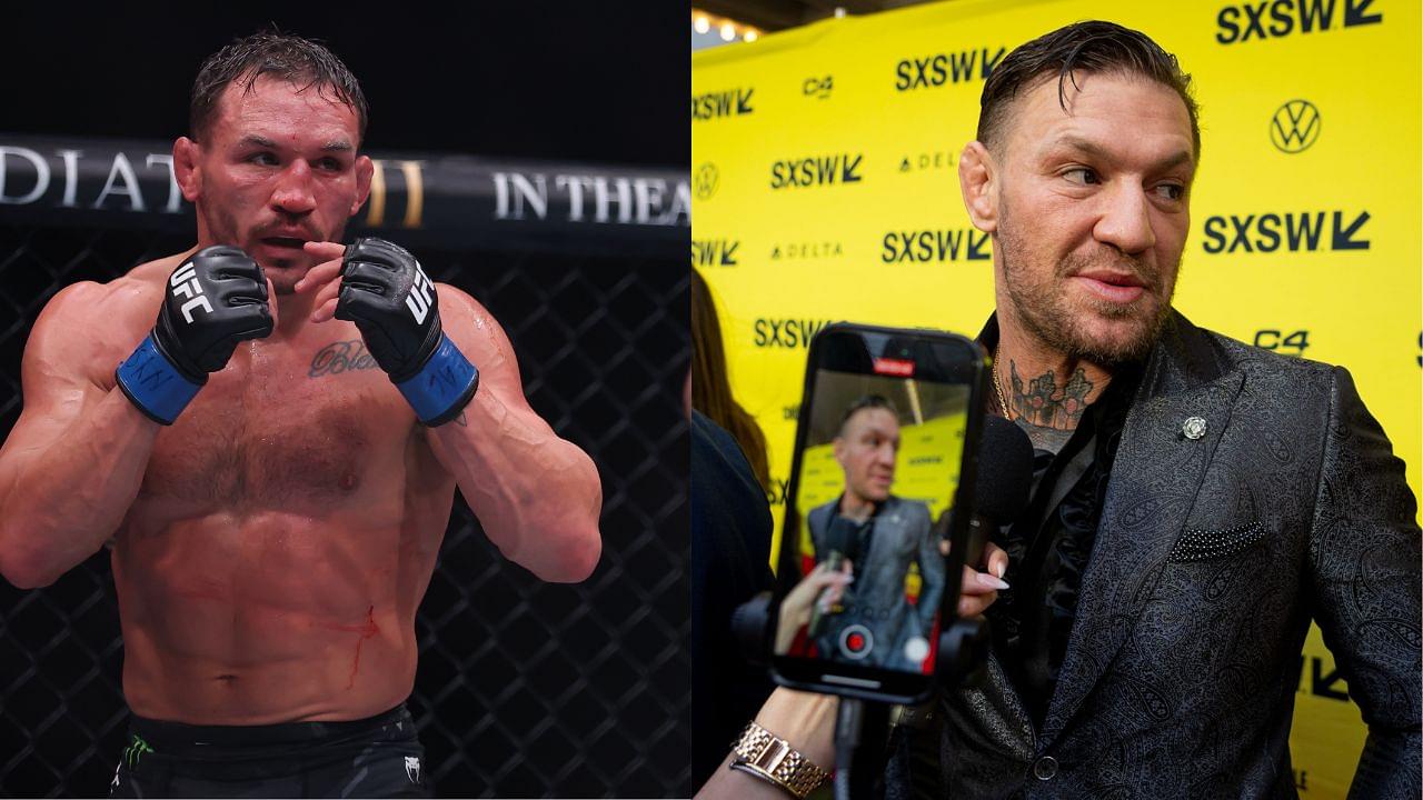 Michael Chandler (L), Conor McGregor (R)