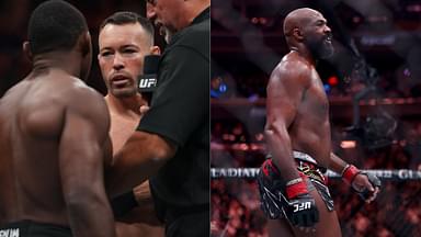 Colby Covington (L), Jon Jones (R)