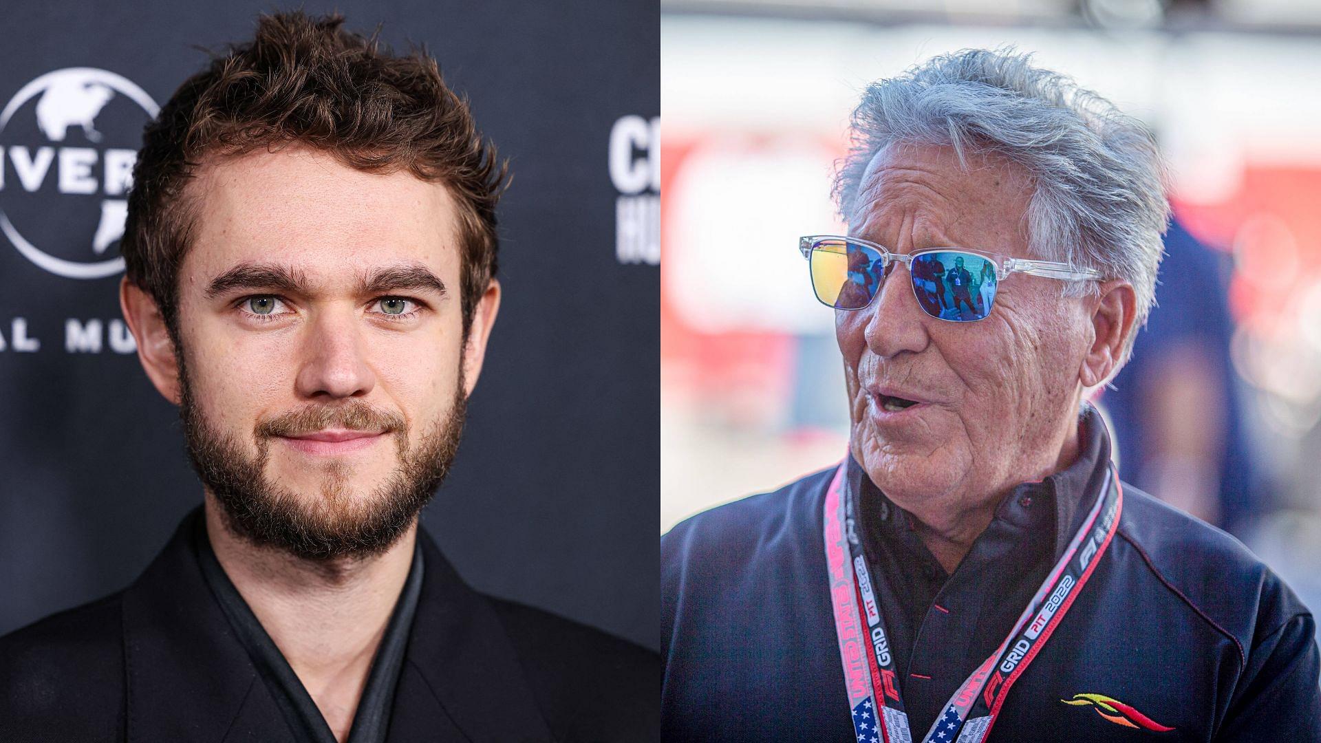 Zedd (L) and Mario Andretti (R)