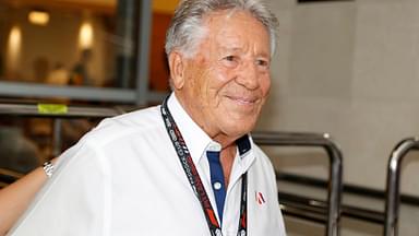 Former driver Mario Andretti in the Paddock area prior to the running of the F1 Crypto.com Miami Grand Prix on May 5, 2024 at Miami International Autodrome in Miami Gardens, FL