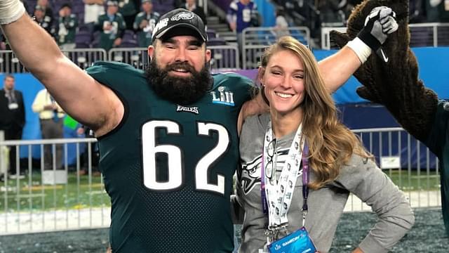 Jason Kelce with wife Kylie Kelce