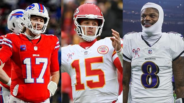 Buffalo Bills QB Josh Allen, Kansas City QB Patrick Mahomes, Baltimore Ravens QB Lamar Jackson - USA TODAY