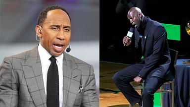 Stephen A. Smith (L) and Kevin Garnett (R)