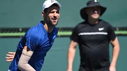 Novak Djokovic (L) and Andre Agassi (R)