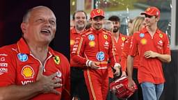 Frederic Vasseur (L), Charles Leclerc and Arthur Leclerc (R)