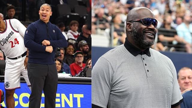 Tyronn Lue (L), Shaquille O'Neal (R)