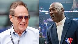 Jerry Reinsdorf (L), Michael Jordan (R)