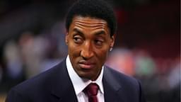 Chicago Bulls former player Scottie Pippen prior to the first half against the Dallas Mavericks at the United Center.