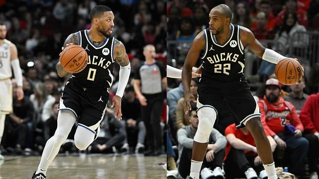 Damian Lillard (L) and Khris Middleton (R)