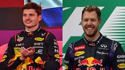 Max Verstappen (L) and Sebastian Vettel (R)