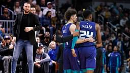 Chandler Parsons (L), LaMelo Ball and Brandon Miller (R)