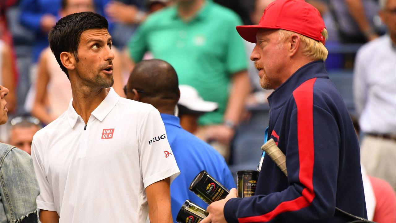 Novak Djokovic and Boris Becker