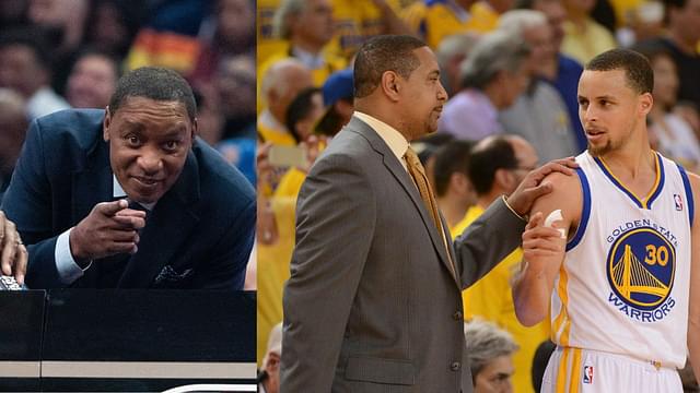 Isiah Thomas (L) and Mark Jackson and Stephen Curry (R)