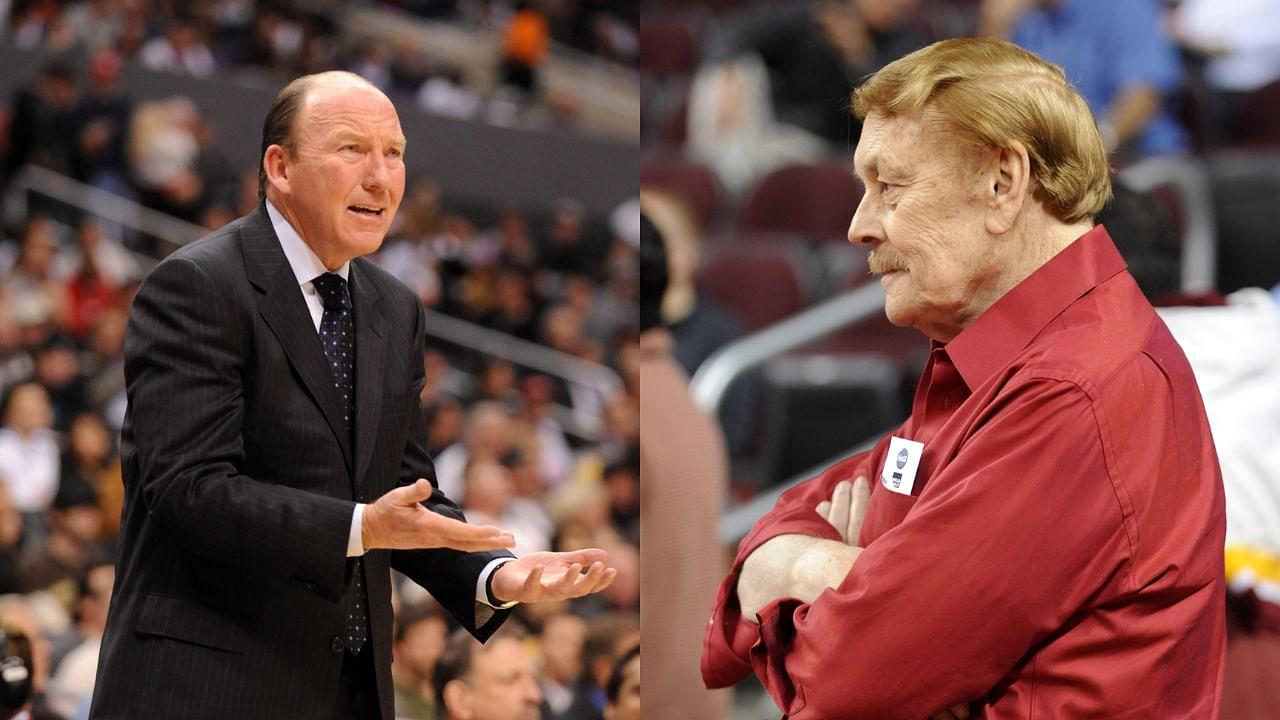 Mike Dunleavy Sr. (L), Dr. Jerry Buss (R)