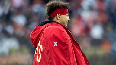 Dec 15, 2024; Cleveland, Ohio, USA; Kansas City Chiefs quarterback Patrick Mahomes (15) walks to the sideline during a timeout in the fourth quarter against the Cleveland Browns at Huntington Bank Field.