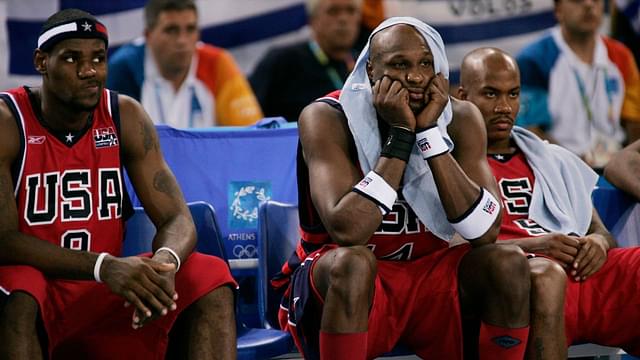 LeBron James, Lamar Odom and Stephon Marbury