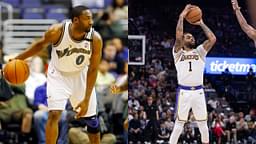 Gilbert Arenas (L), D'Angelo Russell (R)