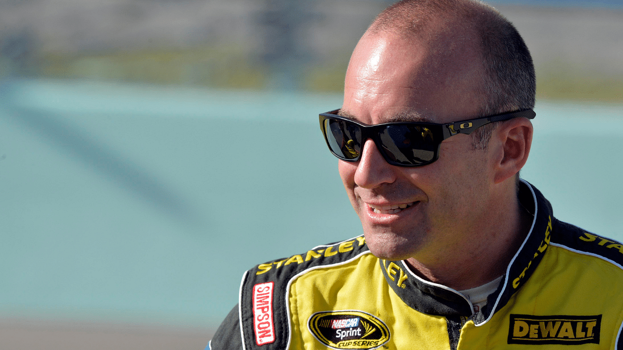 NASCAR Sprint Cup Series driver Marcos Ambrose prior to the Ford EcoBoost 400 at Homestead-Miami Speedway.