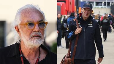 Flavio Briatore(L), Adrian Newey(R)