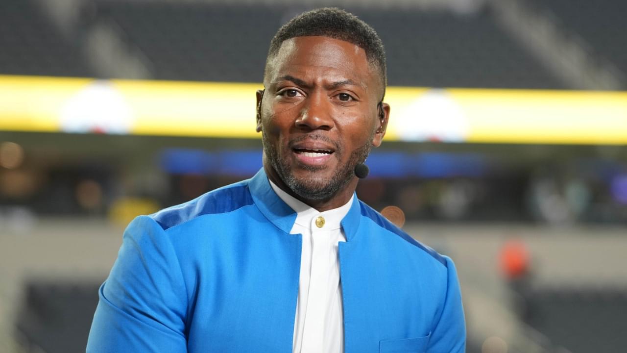 Nov 25, 2024; Inglewood, California, USA; Ryan Clark on the ESPN Monday Night Football Countdown set before the game between the Baltimore Ravens and the Los Angeles Chargers at SoFi Stadium.