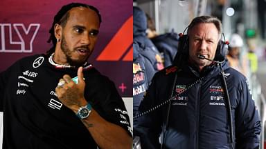 Lewis Hamilton (L) and Christian Horner (R)