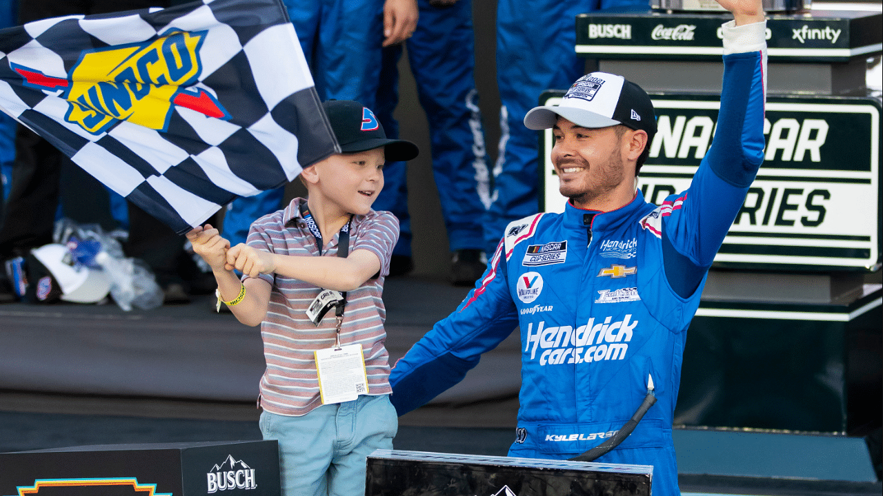 Kyle Larson and Son Owen