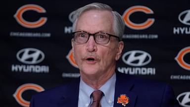 Chicago Bears Chairman George McCaskey speaks at a Press Conference to introduce new Chicago Bears-Head Coach Matt Eberflus and General Manager Ryan Poles