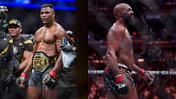 Francis Ngannou (L), Jon Jones (R)