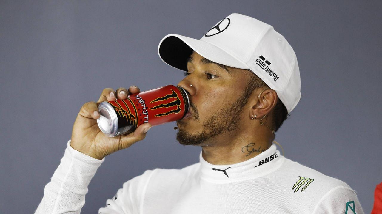 HAMILTON Lewis (gbr), Mercedes AMG F1 Petronas GP W09 Hybrid EQ Power+, portrait Monster Energy during 2018 Formula 1 championship at Melbourne, Australian Grand Prix