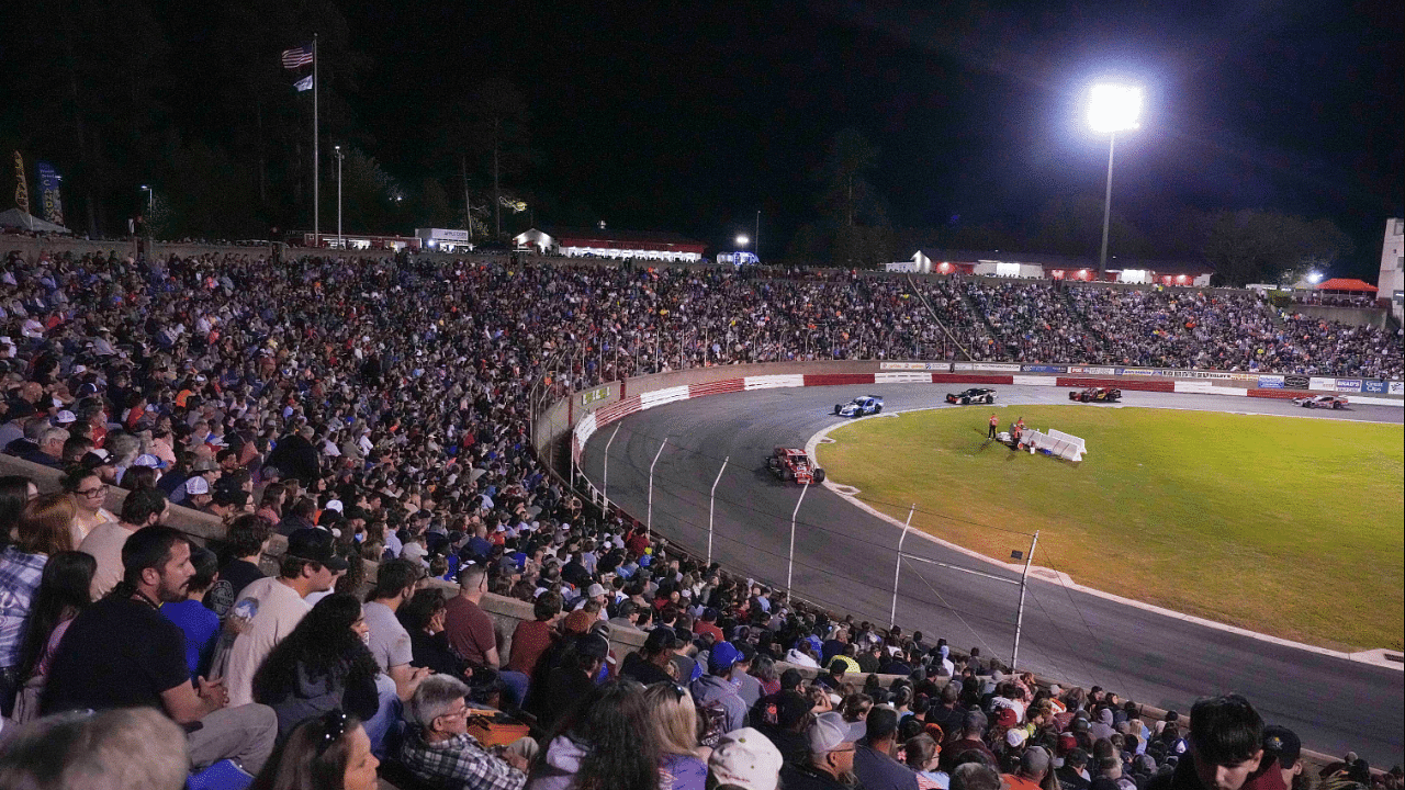 Apr 20, 2024; Winston-Salem, NC, USA; During the Season Opener at Bowman Gray Stadium. Mandatory Credit: Jim Dedmon-Imagn Images