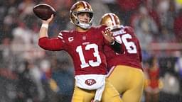 San Francisco 49ers quarterback Brock Purdy (13) throws a pass against the Los Angeles Rams in the second quarter at Levi's Stadium.