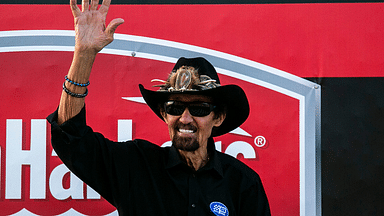 Richard Petty is acknowledged before the Clean Harbors 150 presented by Premier Chevy Dealers, Saturday, June 18, 2022, at Knoxville Raceway in Knoxville, Iowa.